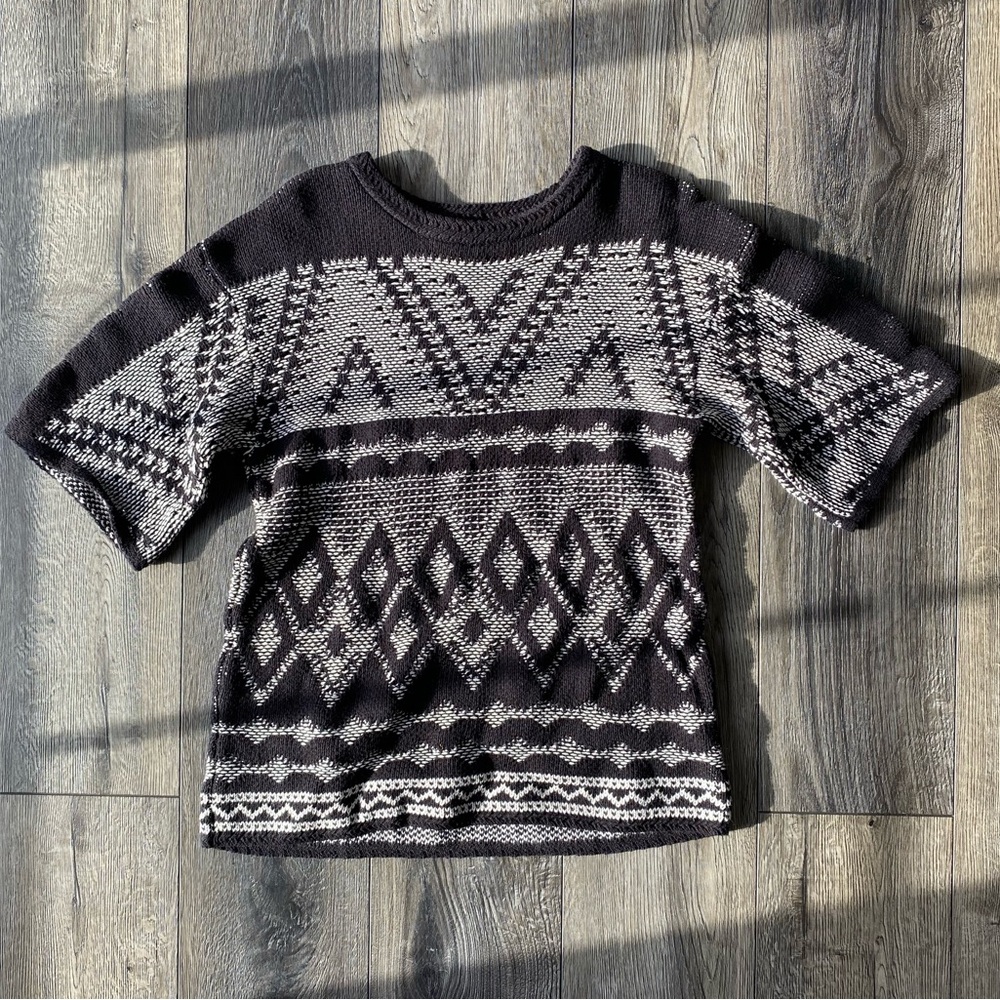 Forever 21 Chunky Black and White Knit Sweater